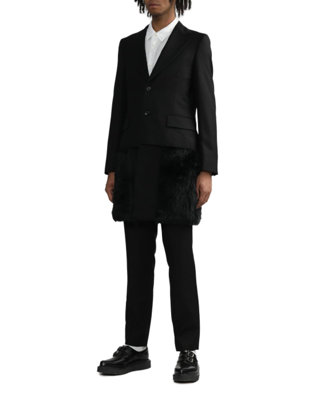 새상품 꼼데가르송 옴므플러스 퍼 롱블레이져 S 상품이미지1