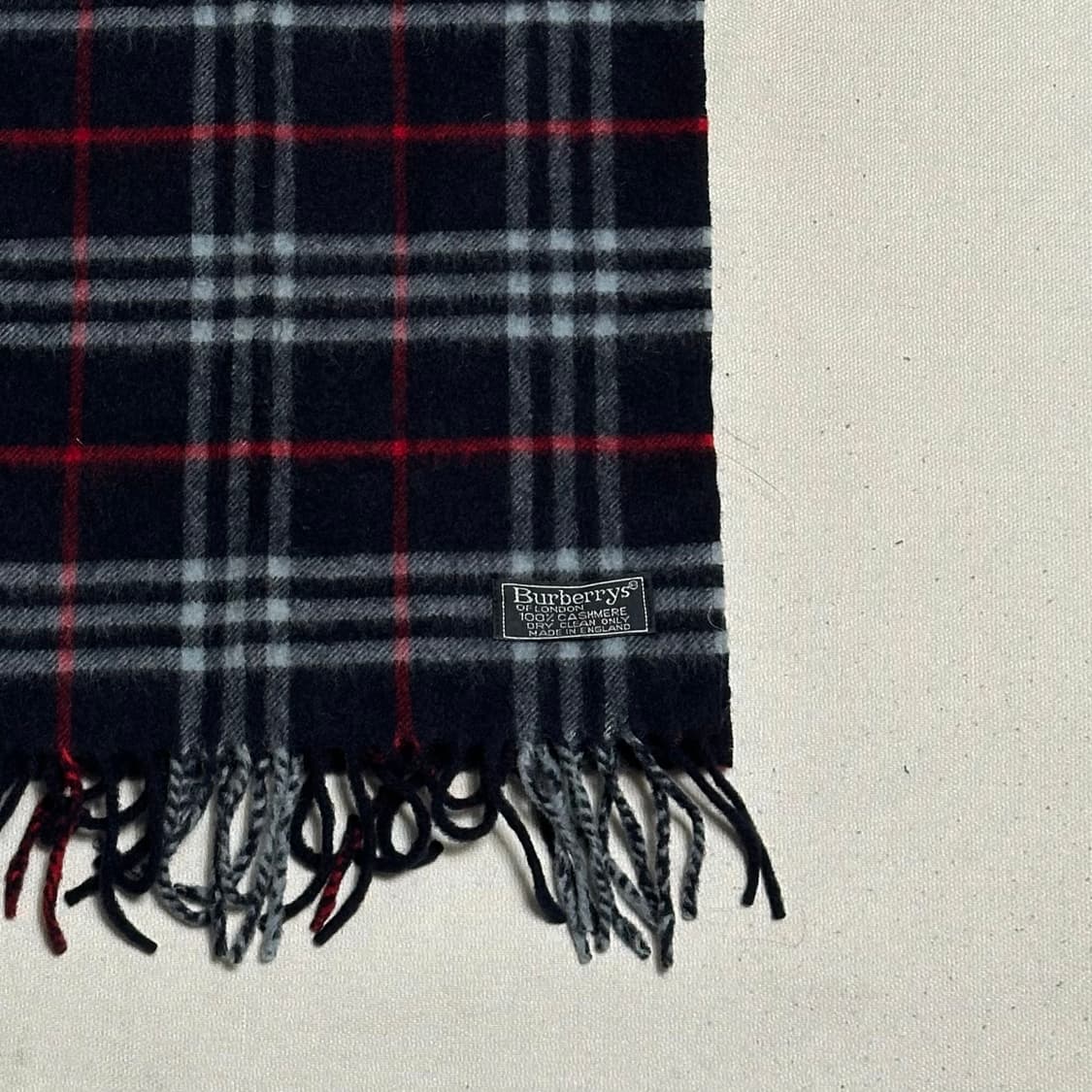 OS 버버리 네이비 캐시미어 머플러 상품이미지1
