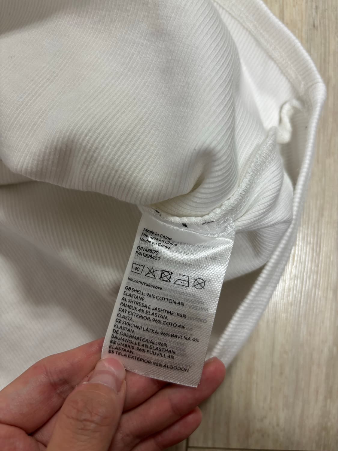 H&M 여성 화이트 나시 L 상품이미지3