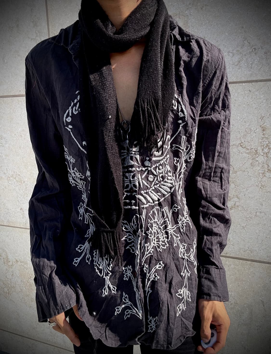 “Vintage” Black Scarf 상품이미지4