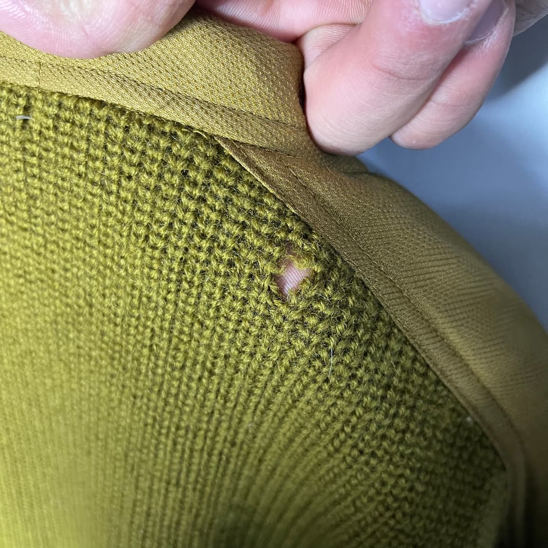 [ORORA] 오로라 울 니트 배색 하프집업 자켓 상품이미지6