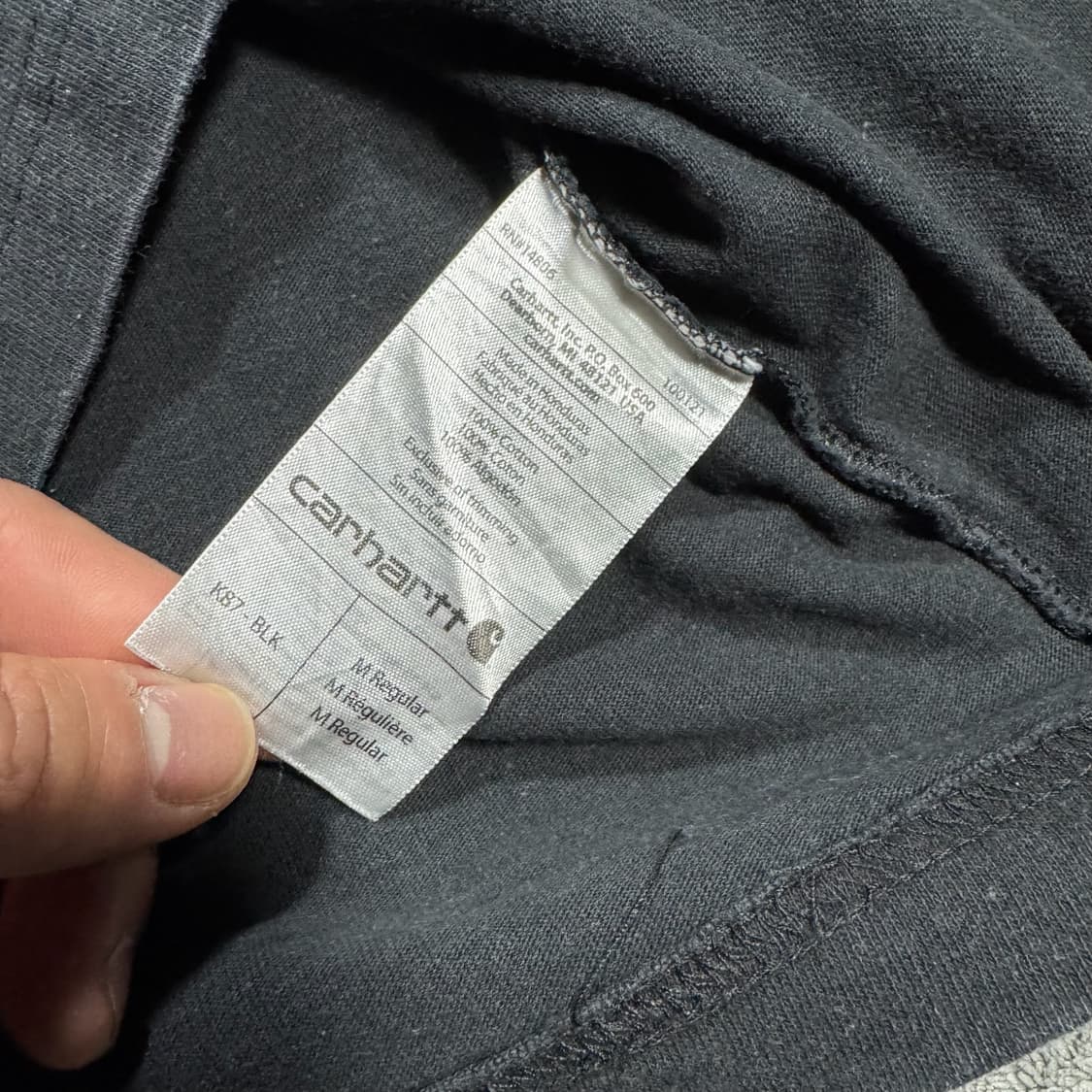 칼하트 포켓 반팔티 블랙 M  상품이미지5