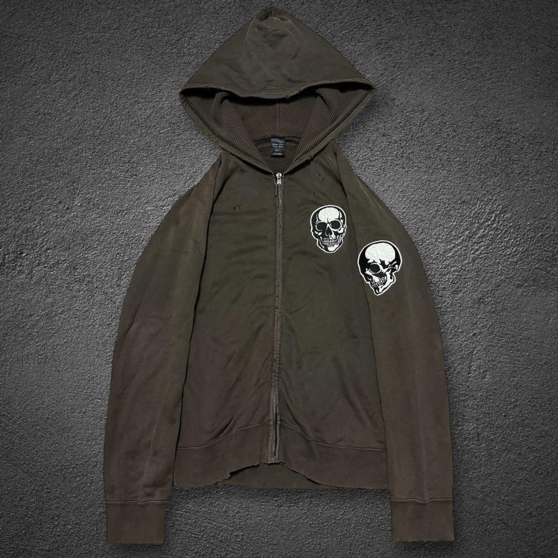 04SS 넘버나인 더블 스컬 지퍼 후드 집업 상품이미지1