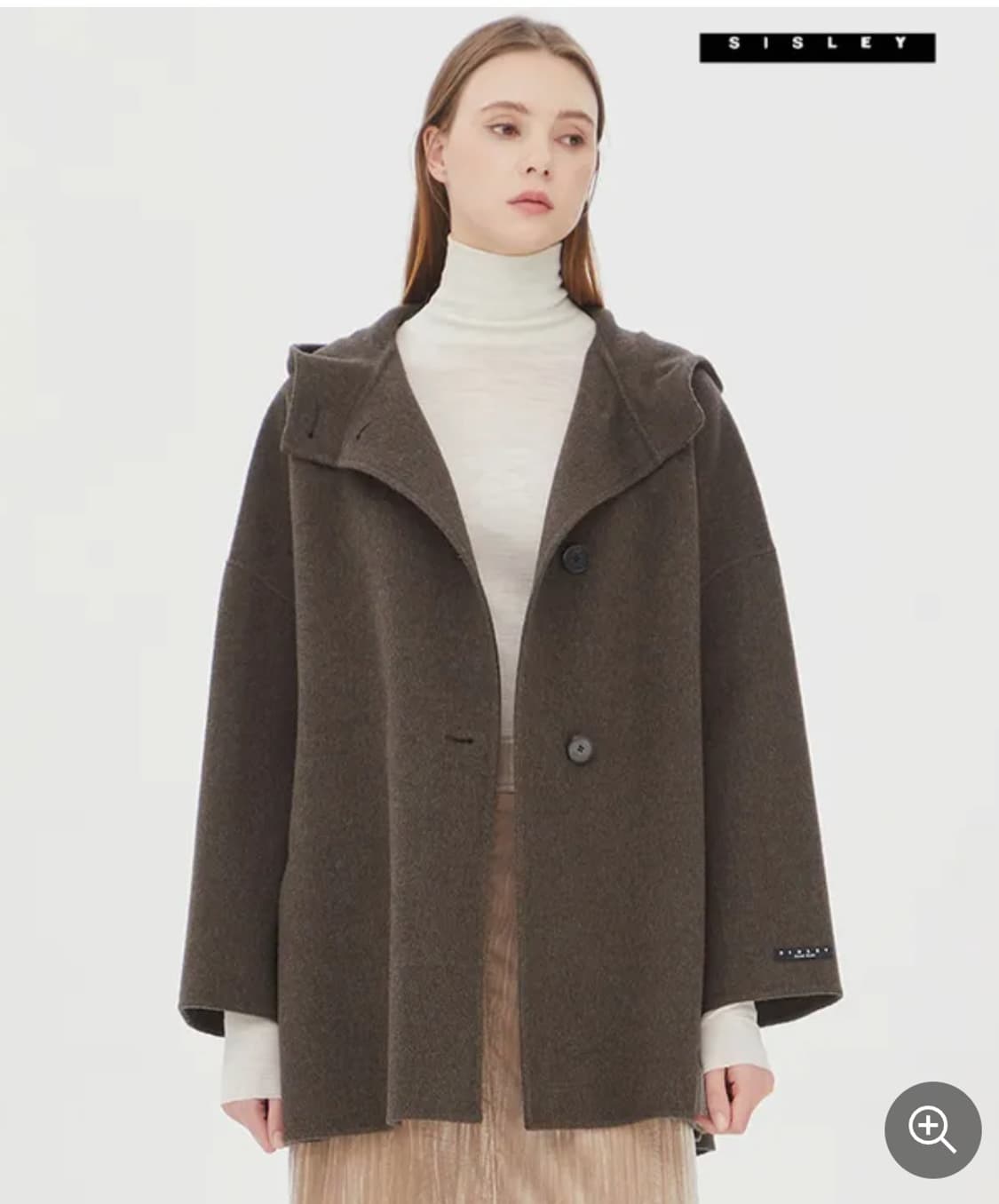 시슬리 후드코트 브라운 F사이즈 새상품 상품이미지1