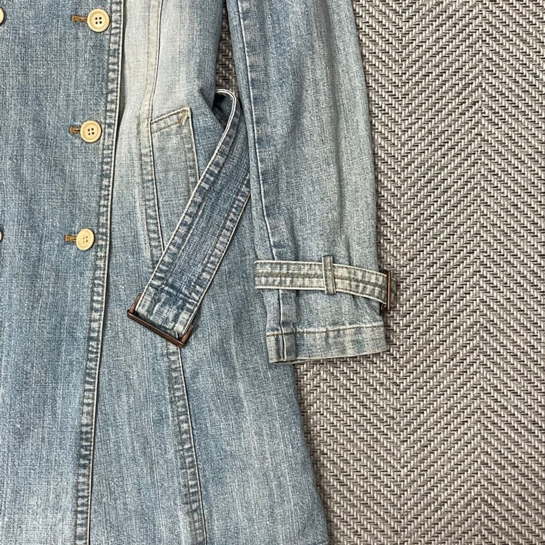 쿠미쿄쿠 더블버튼 데님코트  v0083 상품이미지4