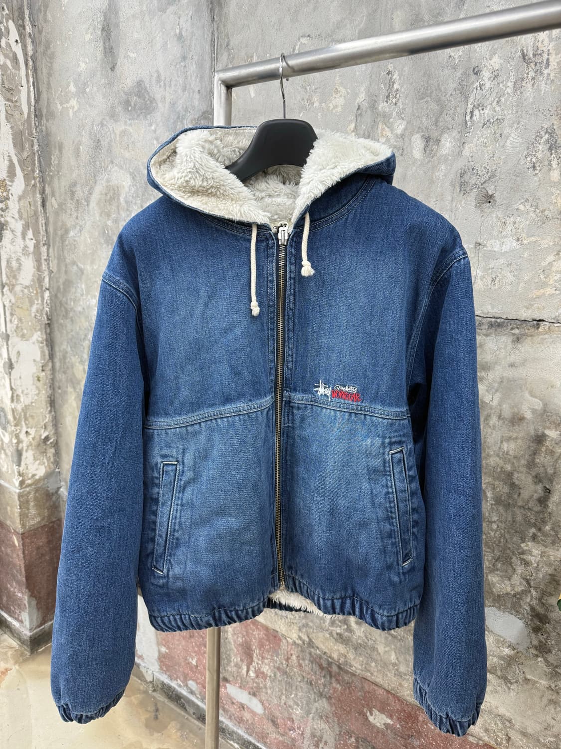 [L]스투시 데님 쉐르파 워크자켓 상품이미지1