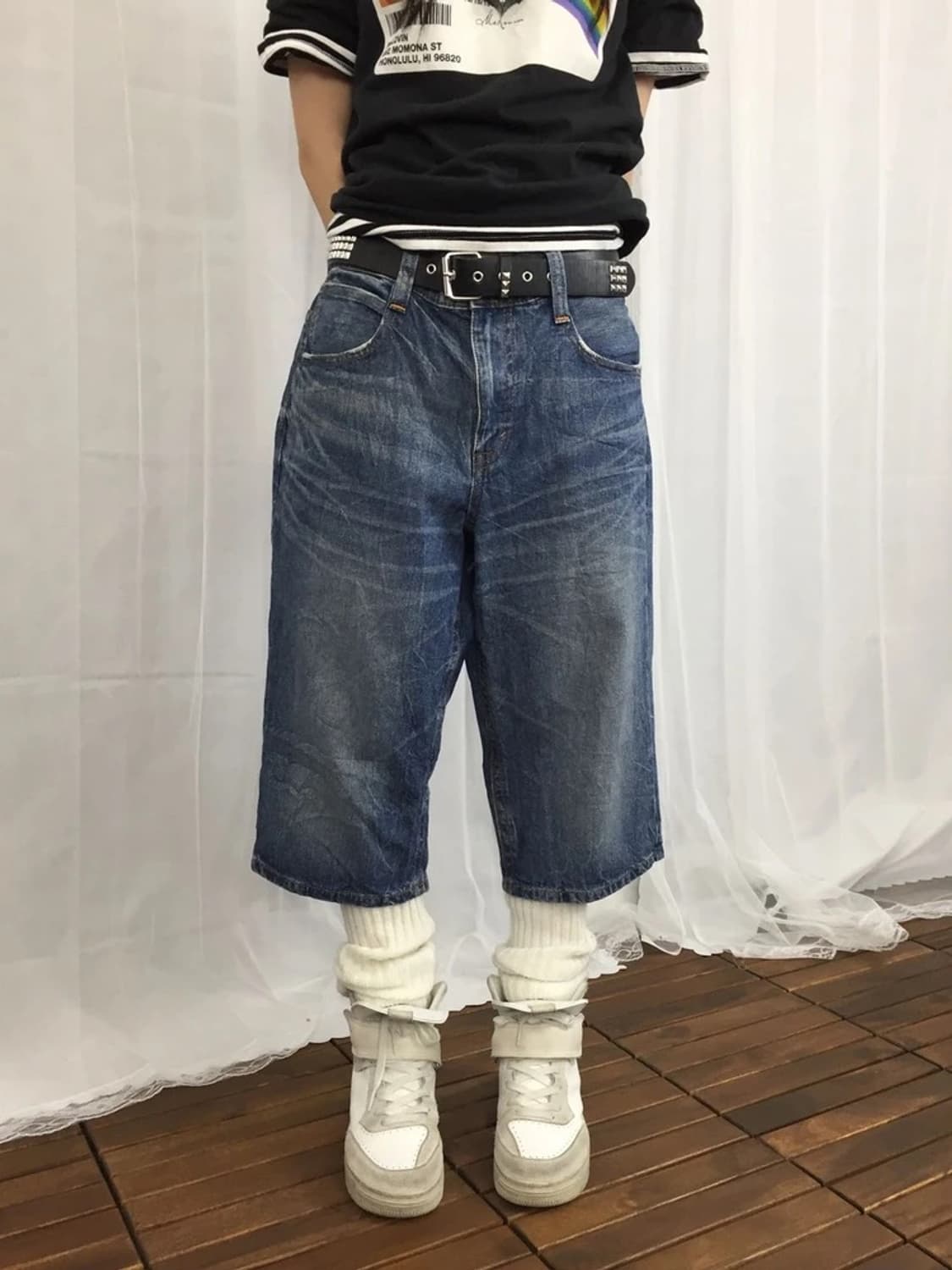 EDWIN Washed Denim Bermuda Shorts 상품이미지2