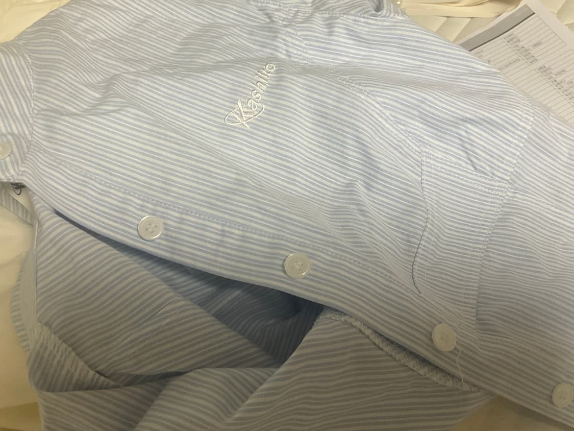 카시코 슬림 코르셋 블루 셔츠 M사이즈 (Slim Corset Shirt 상품이미지5