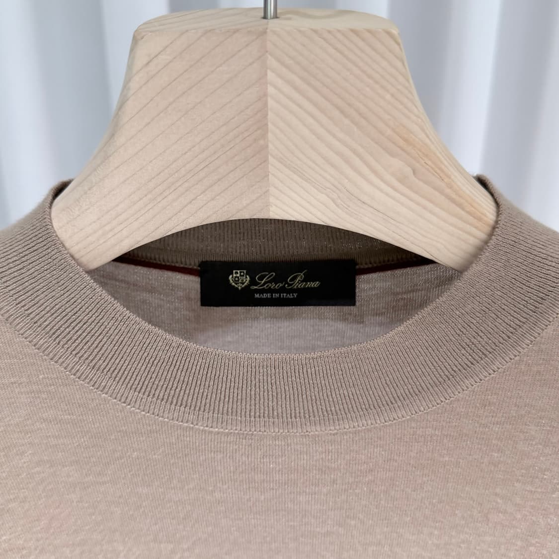 (A+/50) / 로로피아나 캐시미어  실크 반팔 브라운 상품이미지4