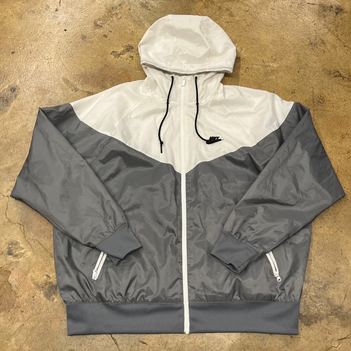 [정품/XXL] 나이키 바람막이 화이트 그레이 후드 자켓 b19 상품이미지2