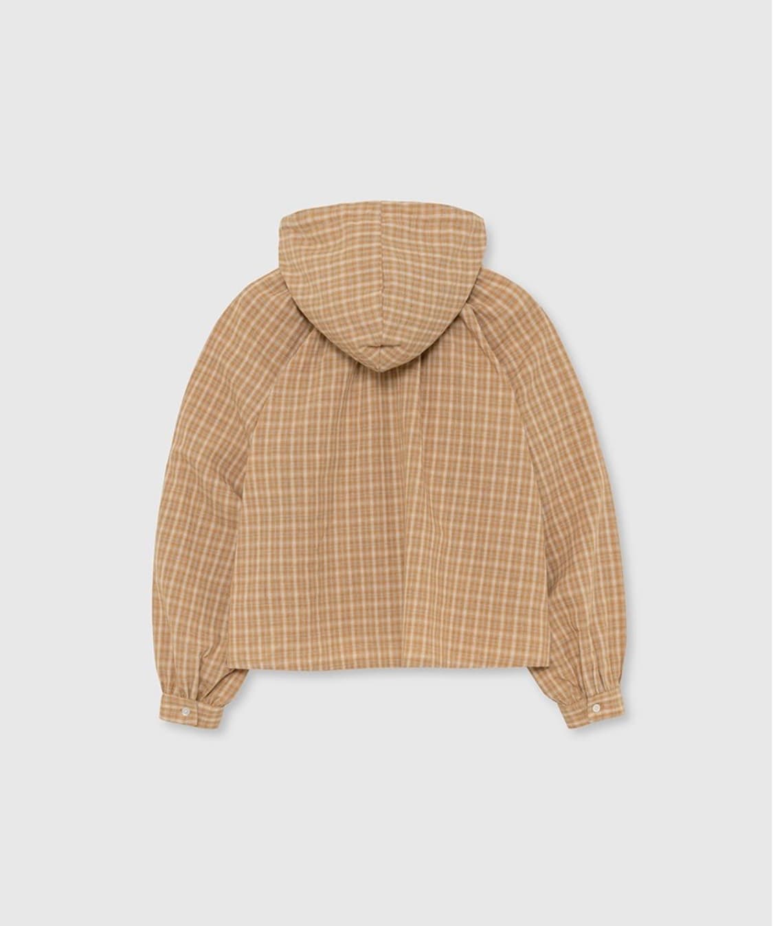 CHECK HOODED BLOUSE_BEIGE 상품이미지5