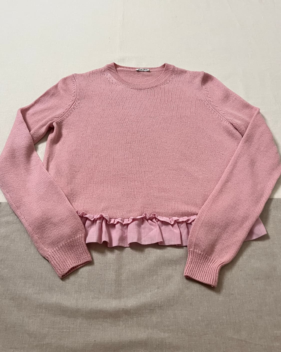 미우미우 러플 울 니트 miu miu 스웨터 상품이미지3