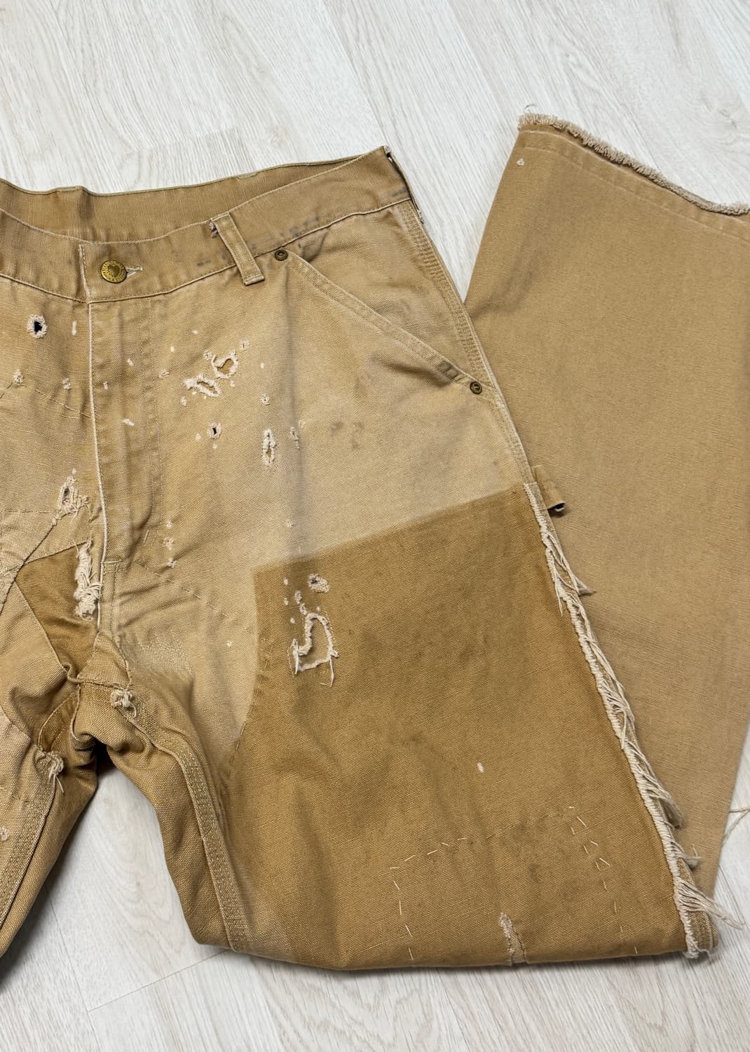 [XL] 세인트미카엘 더블니 팬츠 베이지 상품이미지2