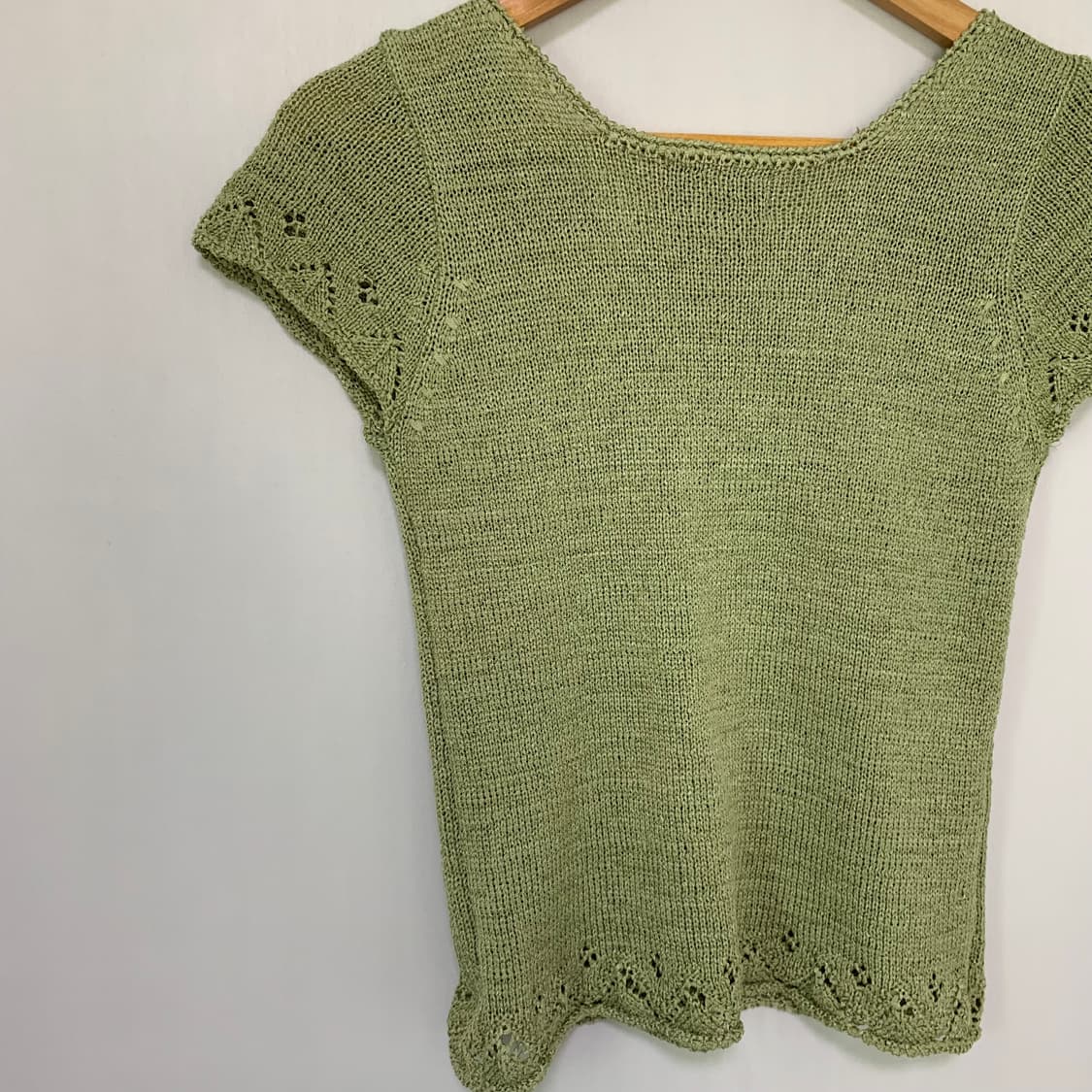 펜디 FENDI Jeans 빈티지 펀칭 슬림크롭 반팔 니트 탑 모리걸 상품이미지6