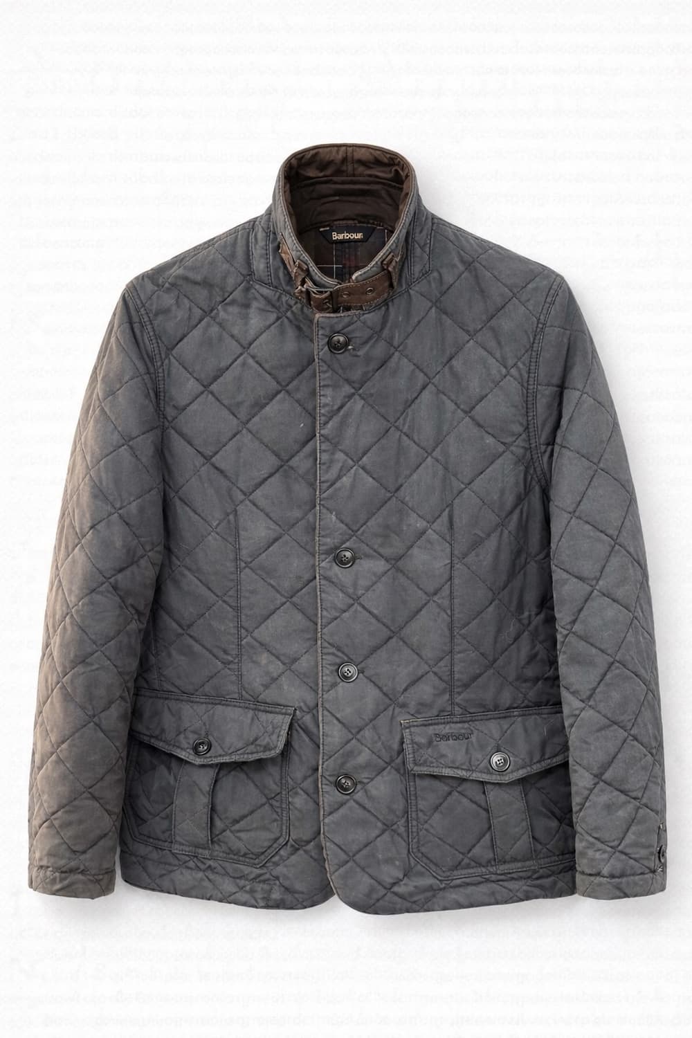 바버 왁스 퀼팅 자켓 네이비 S 상품이미지1