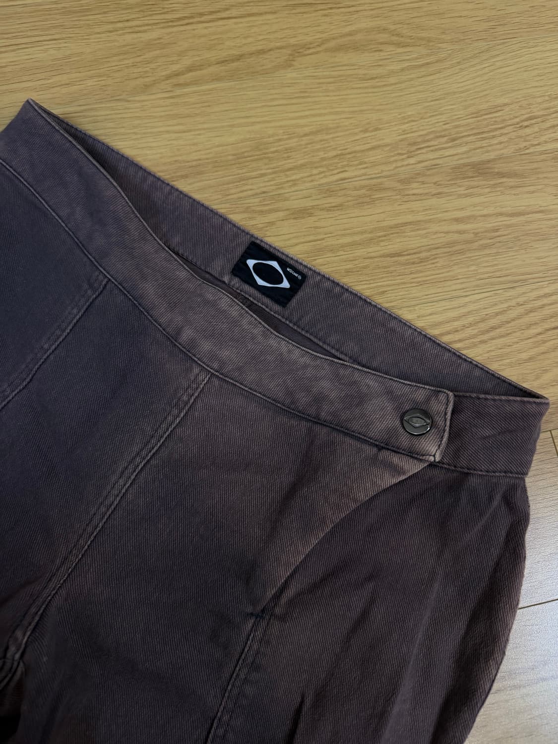 미스치프 워시드 부츠컷 팬츠 퍼플 그레이 M 상품이미지4