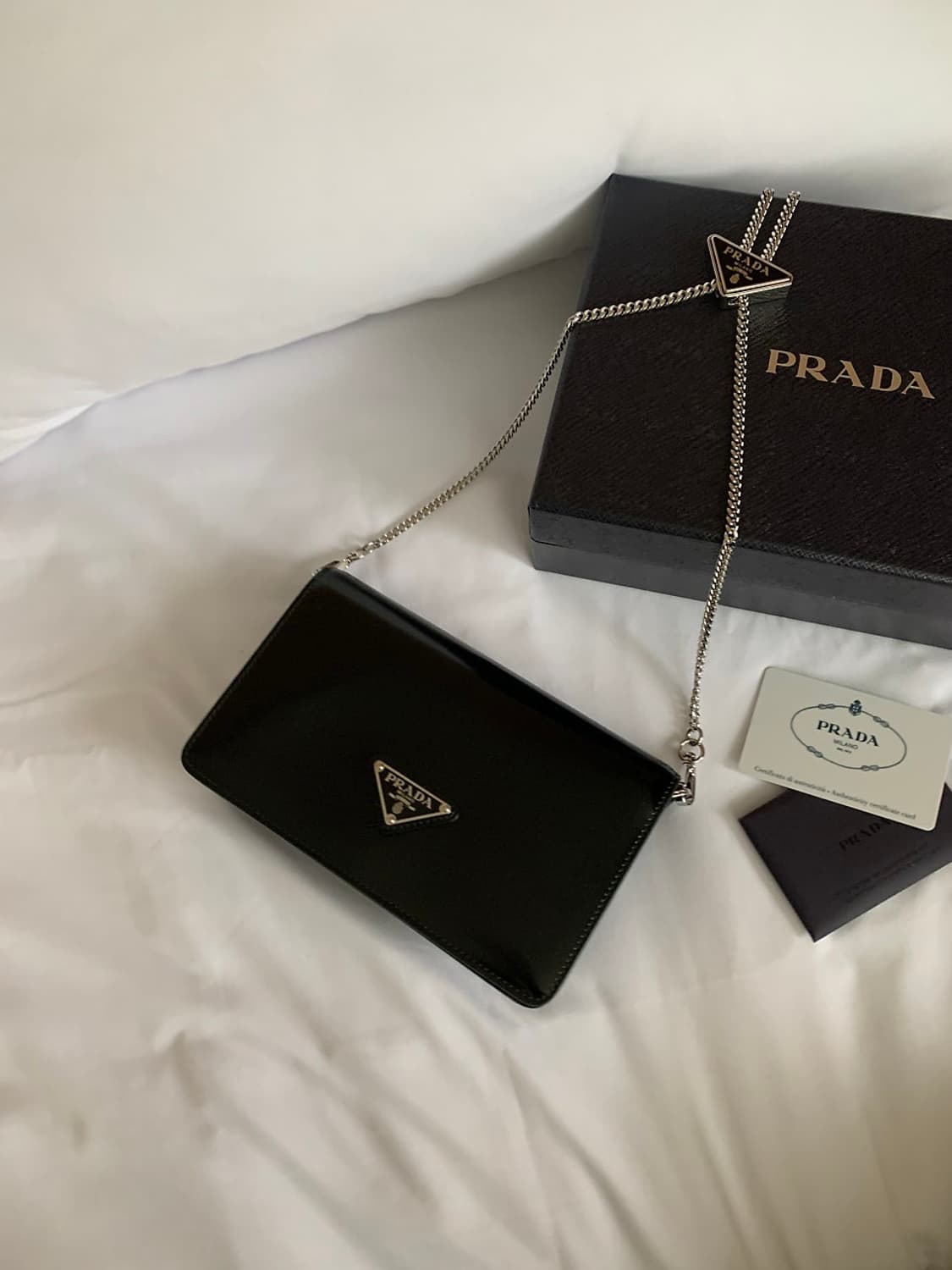 프라다 브러쉬드 레더 스파졸라토 체인 숄더백 상품이미지10