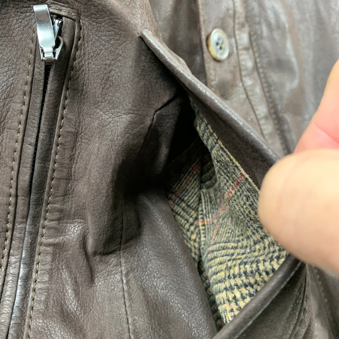 REIHER 독일제 빈티지 브라운 레더 봄버 자켓  상품이미지6