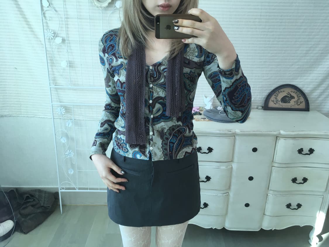 Set)오리엔탈 패턴 가디건 + 머플러 상품이미지2