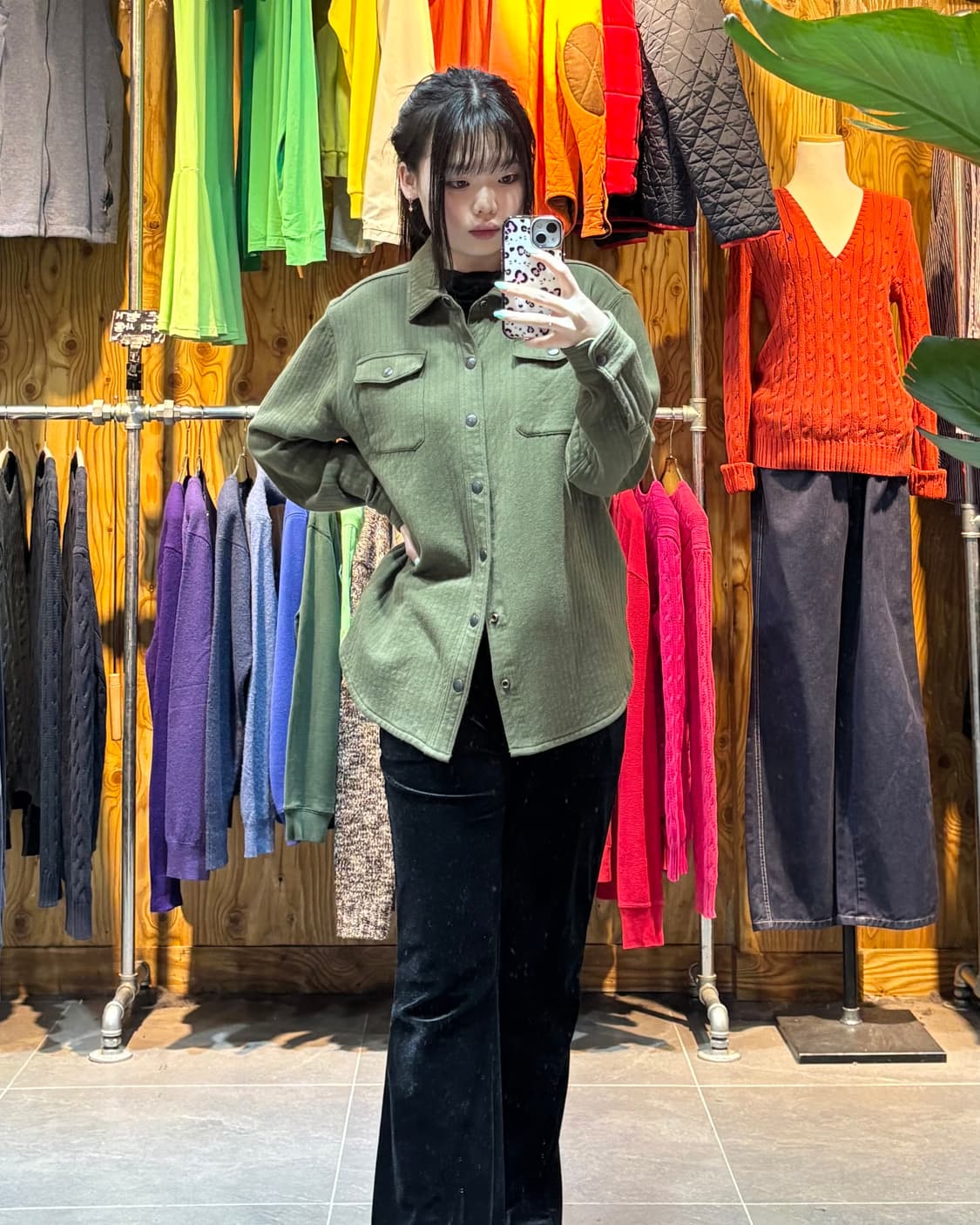 L 폴로랄프로렌 투포켓 버튼 카키 셔츠 자켓 상품이미지2