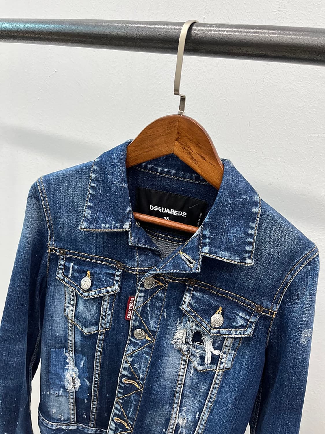 여) 디스퀘어드 데미지드 청자켓  상품이미지4
