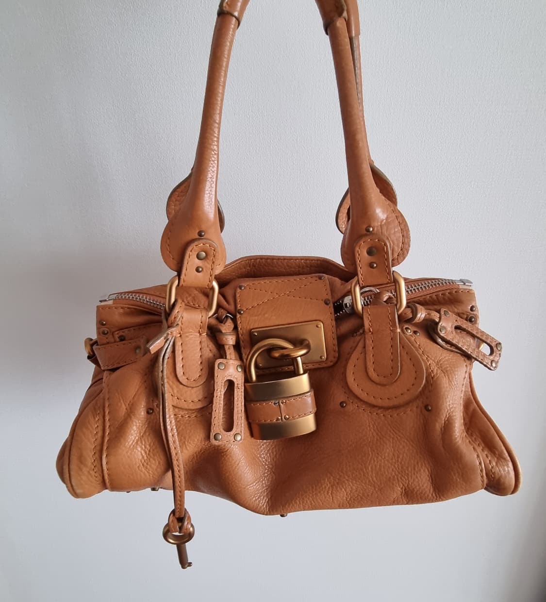 빈티지 끌로에 패딩던 오렌지 브라운 숄더백 상품이미지1