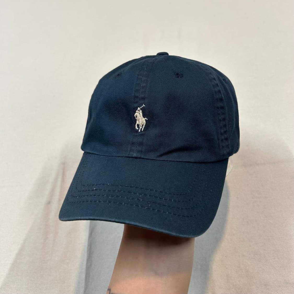 폴로 랄프로렌 네이비 볼캡 모자 가죽스트랩 정품 상품이미지1