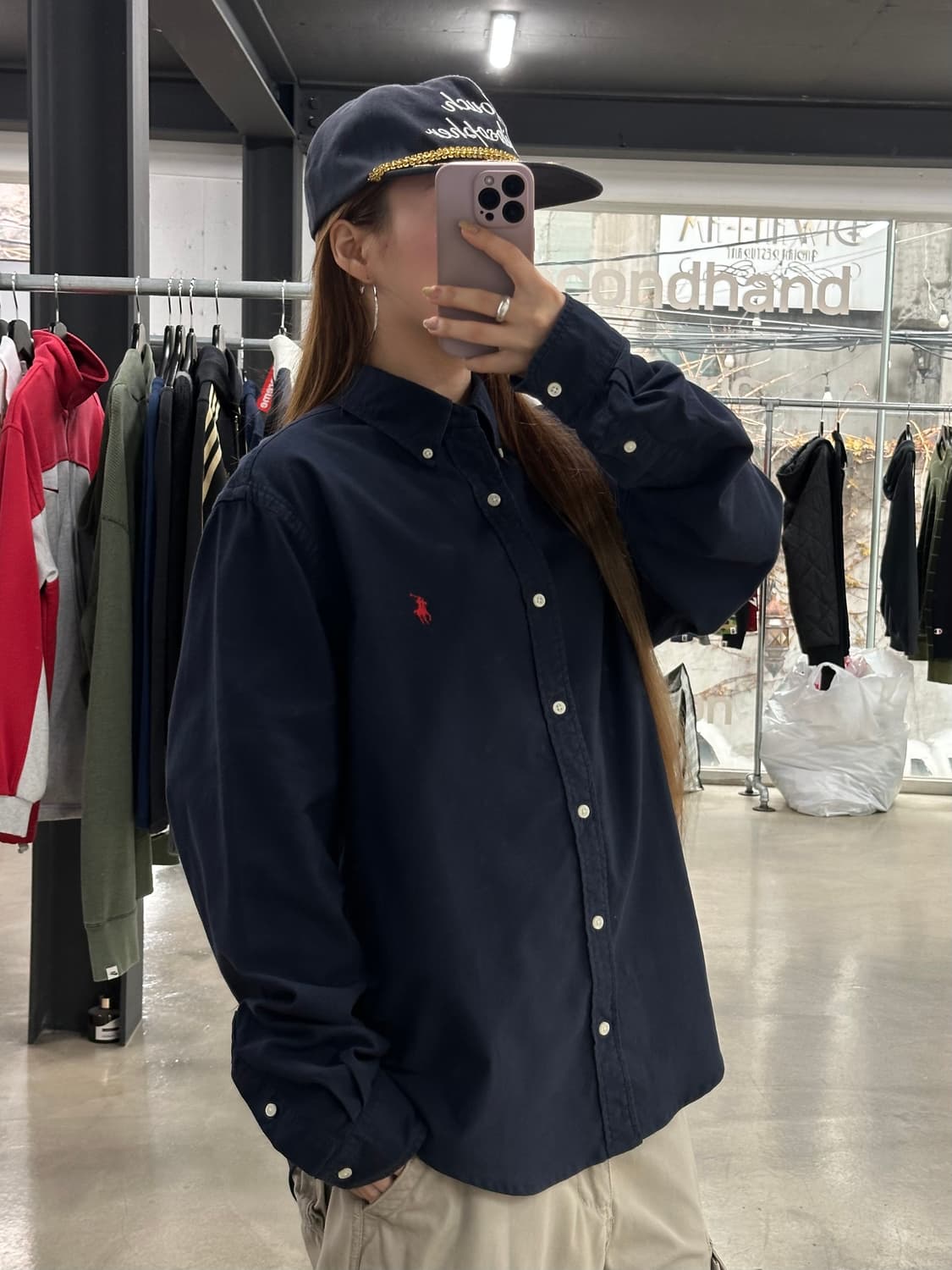 폴로랄프로렌 큐알텍 커스텀핏 포니 셔츠 상품이미지1