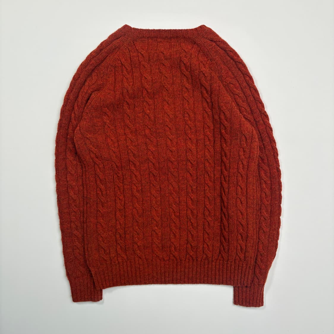 [S] Beams cable sweater knit orange 상품이미지3