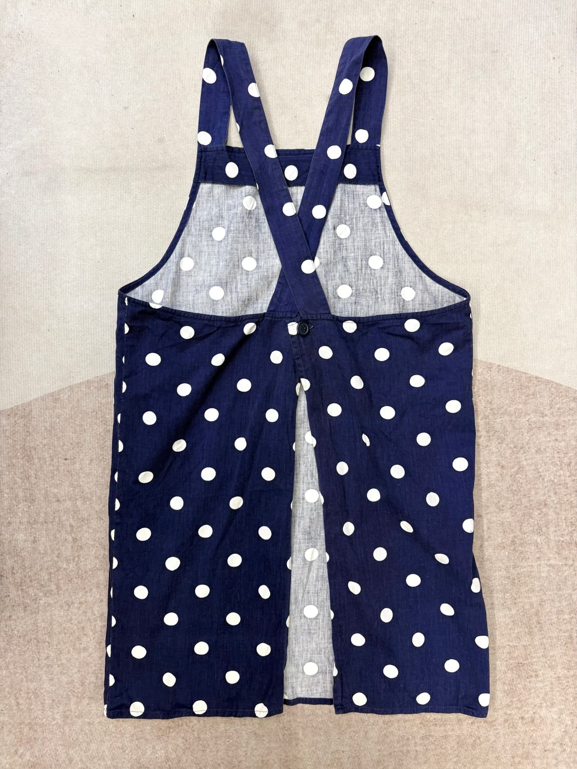 네이비 도트 빈티지 에이프런 앞치마 원피스 (JPN) 상품이미지3