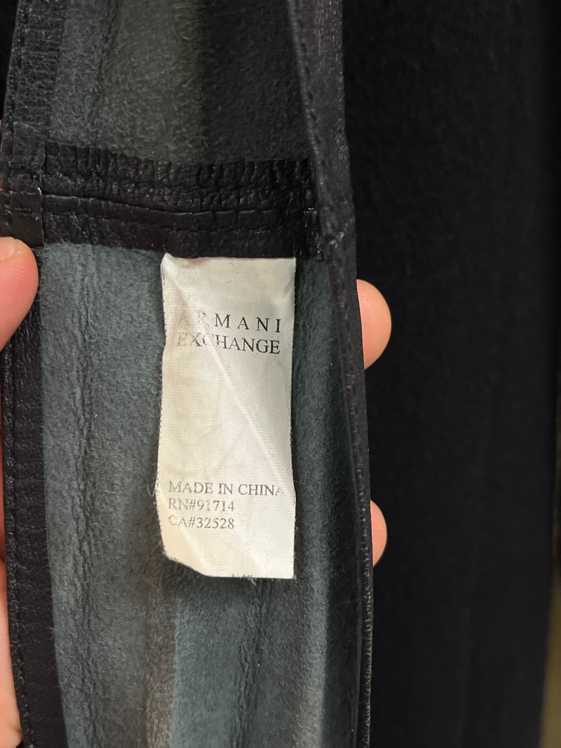 Armani Exchange 가죽벨트 블랙 롱 코트 S 상품이미지8