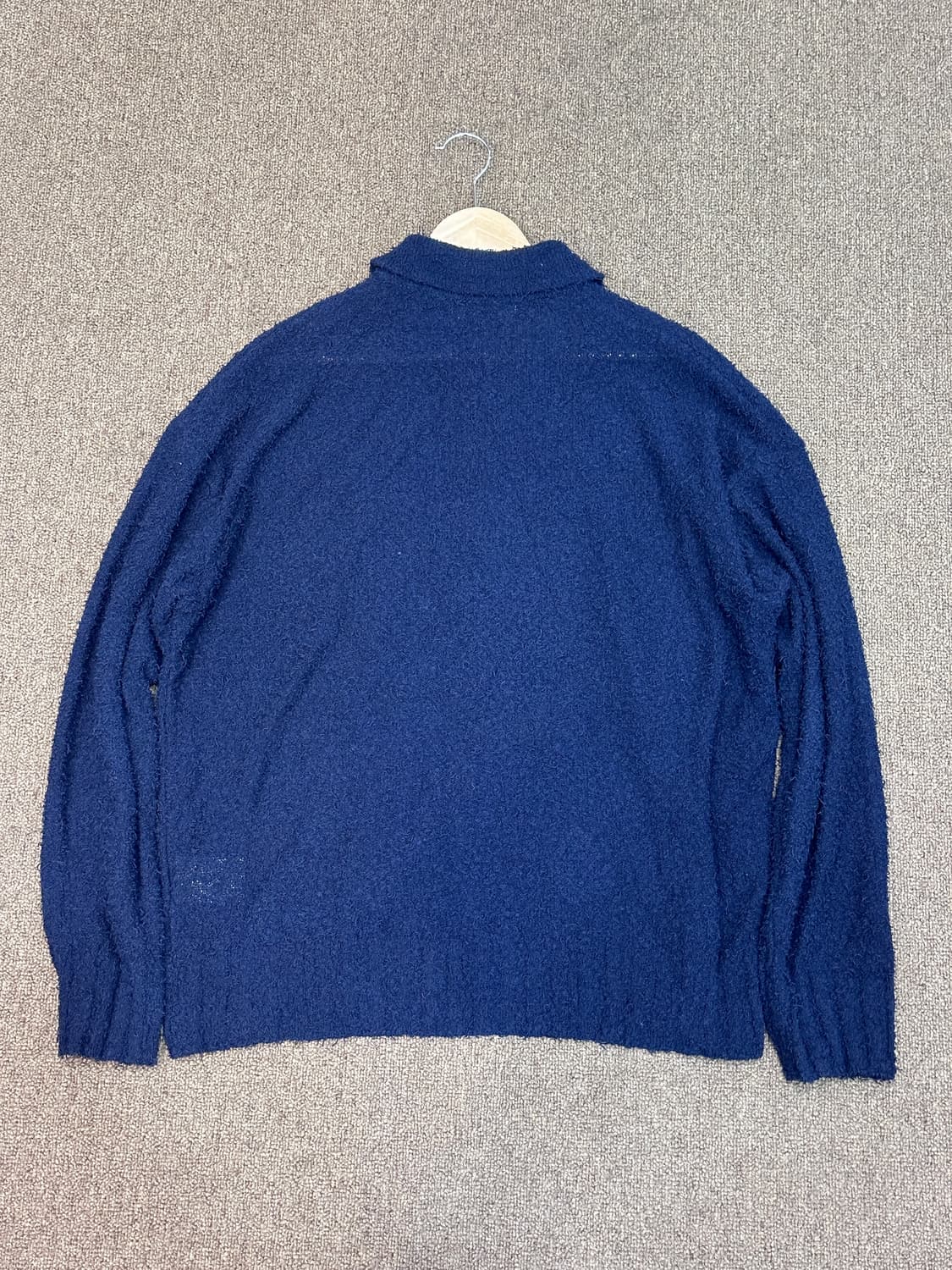 쿠어 카라 부클가디건 네이비 상품이미지4