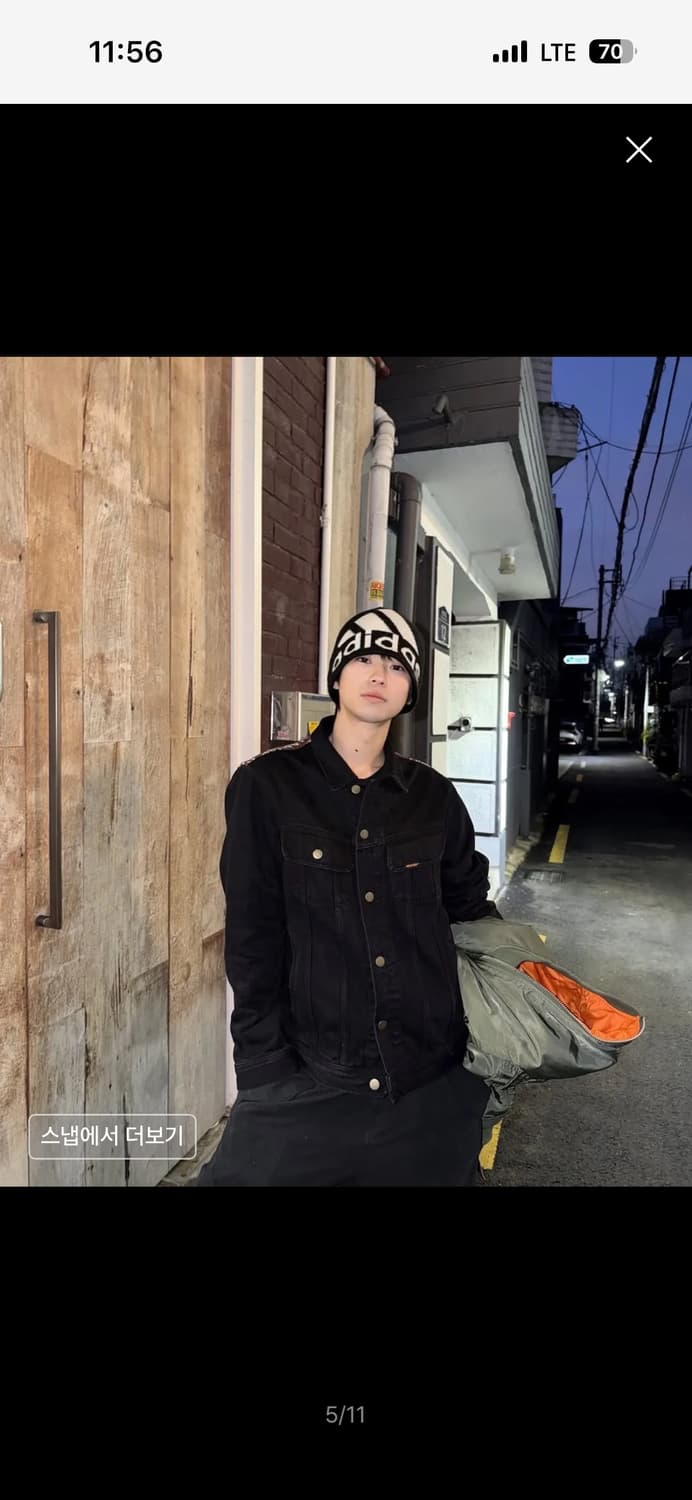 이알에스코 데님 트러커 자켓 블랙 상품이미지3