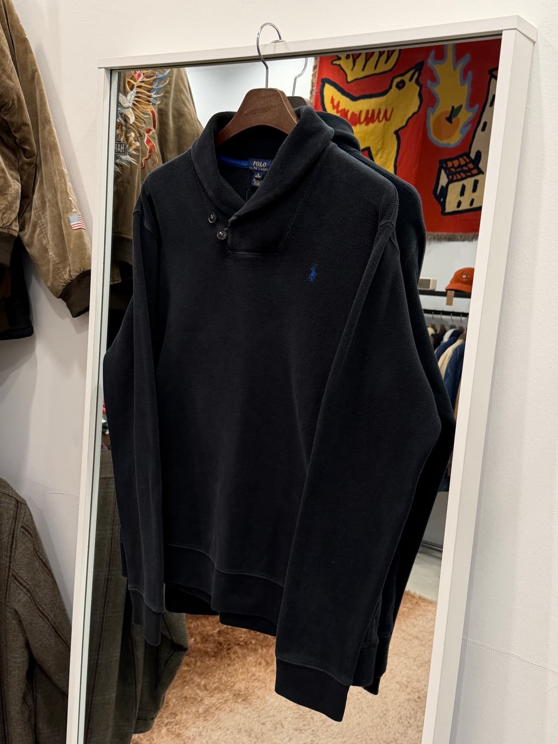 Polo ralph lauren 폴로 랄프로렌 숄카라 니트 (black) 상품이미지1