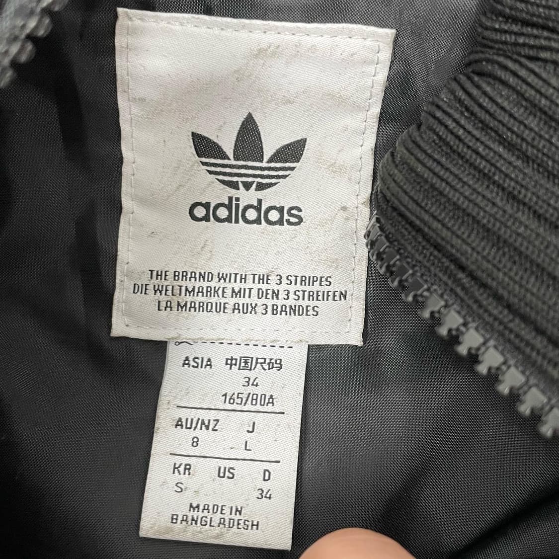 L 아디다스 하이넥 절개 크롭 봄버자켓 상품이미지7