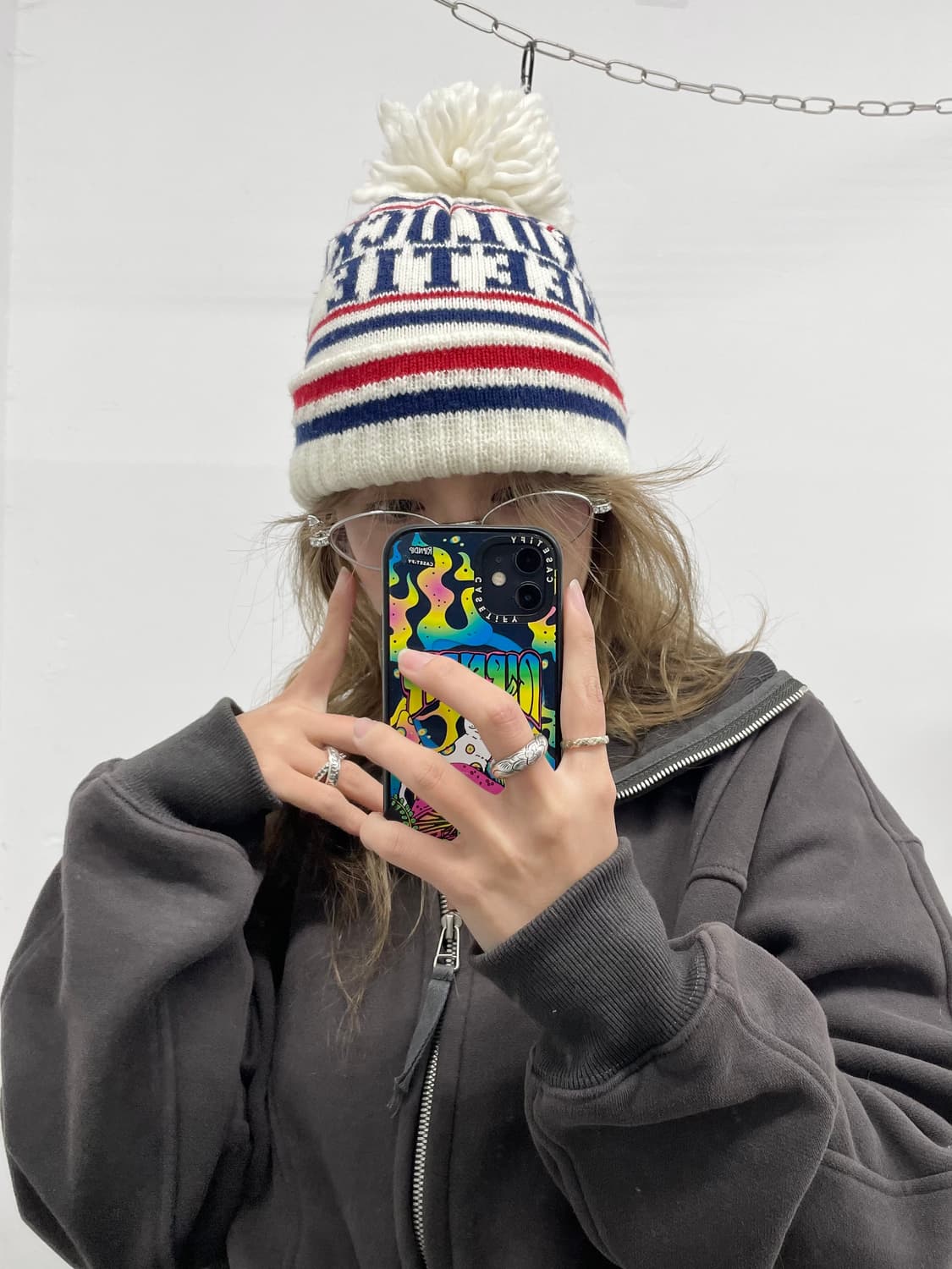 윈터모리 레터링 방울 비니 뉴진스깔 상품이미지5