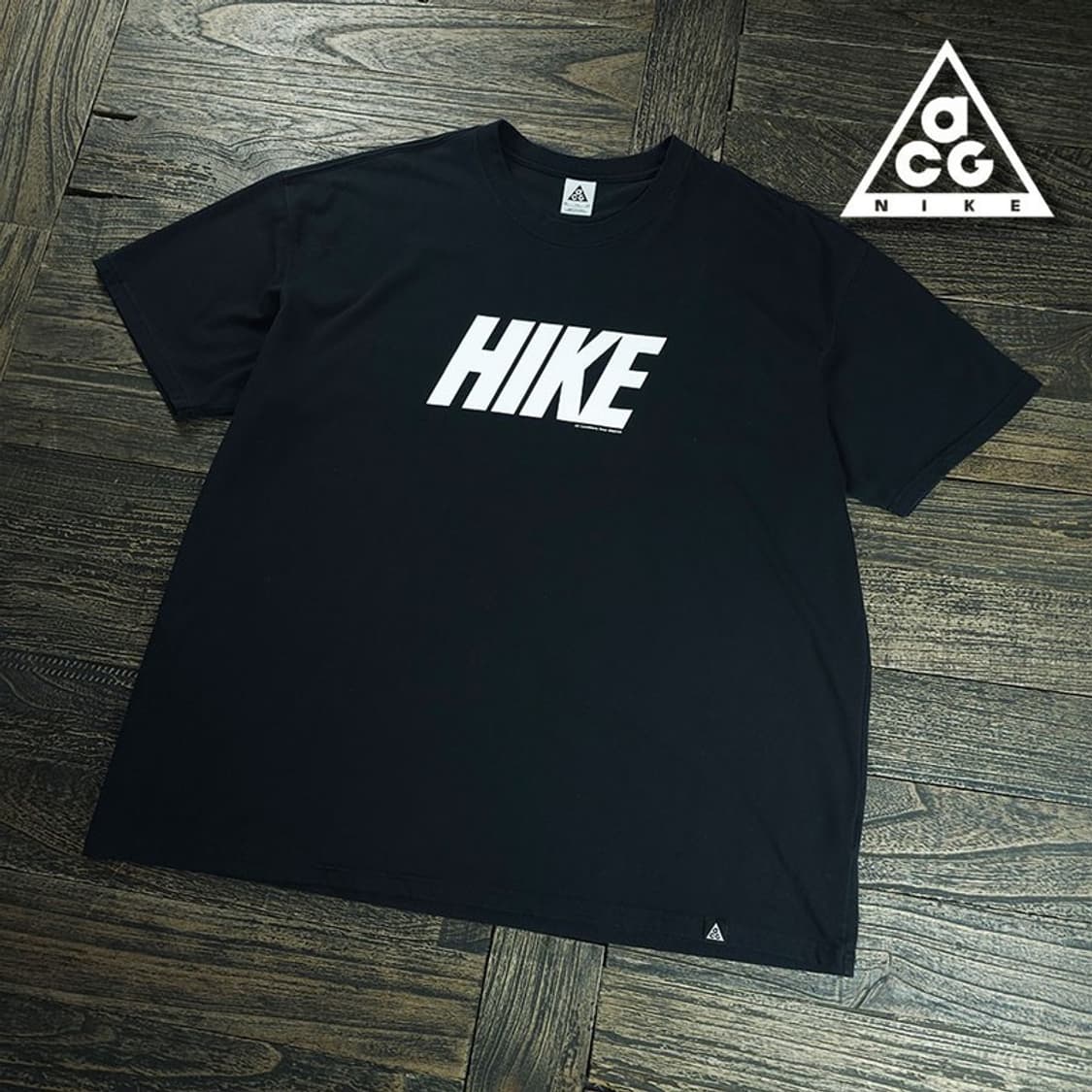 [나이키 ACG] HIKE 슬로건 오버핏 티셔츠 블랙 M21167 상품이미지1