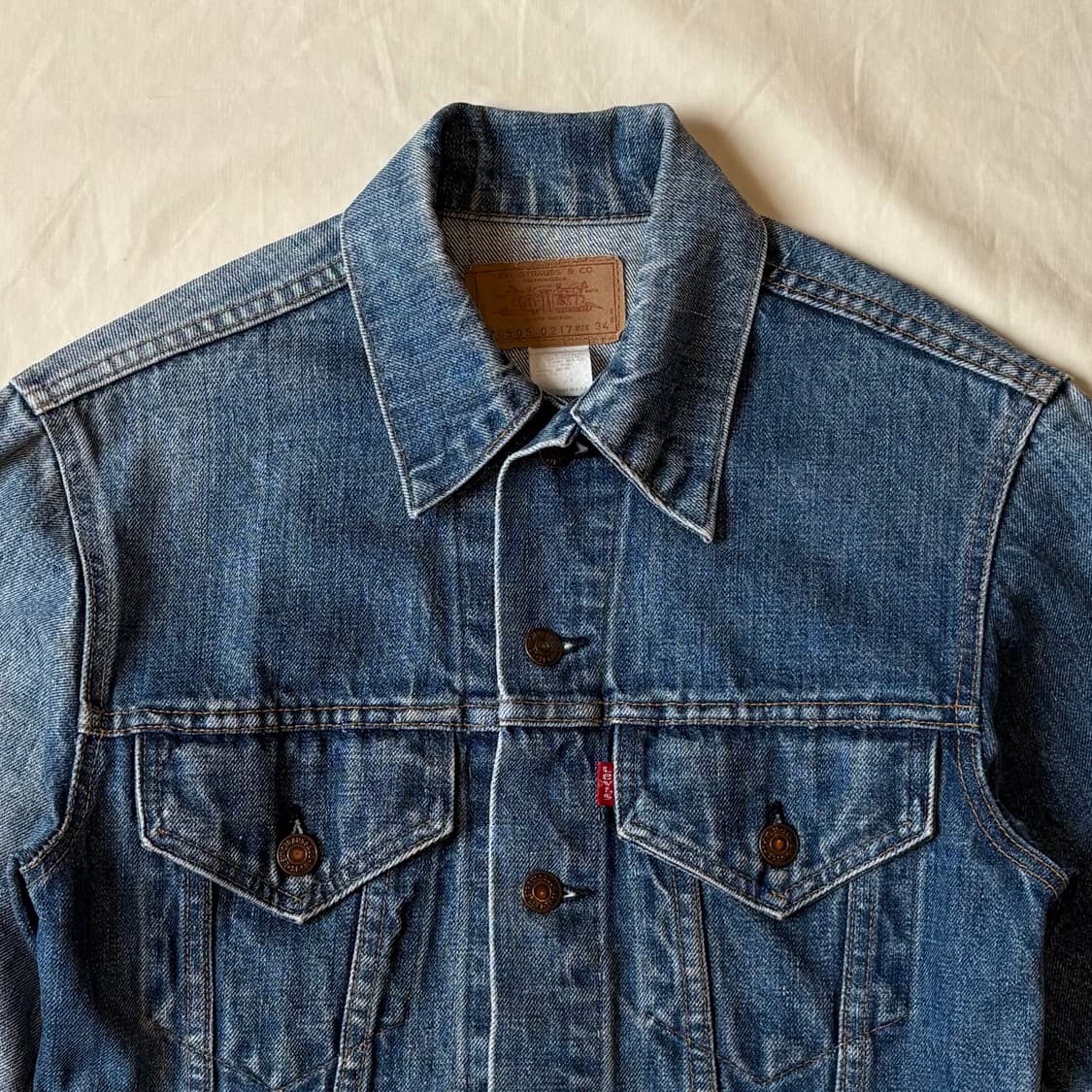 (34 /W 44반) 70s USA 3rd Levis Trucker JK 상품이미지2