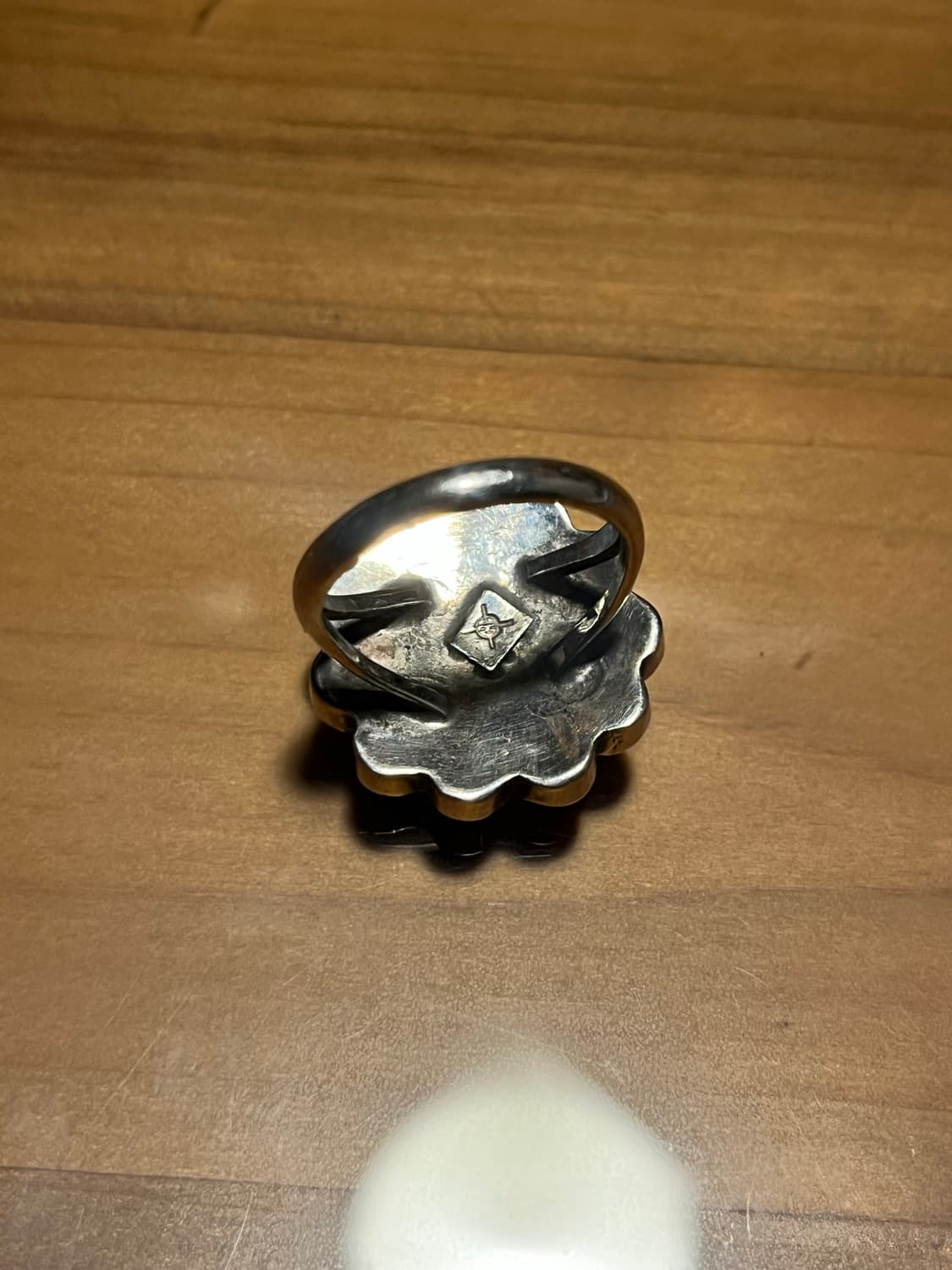 빈티지 오리지널 인디언 쥬얼리 | 주니(Zuni) '썬페이스' 인레이 링 상품이미지4