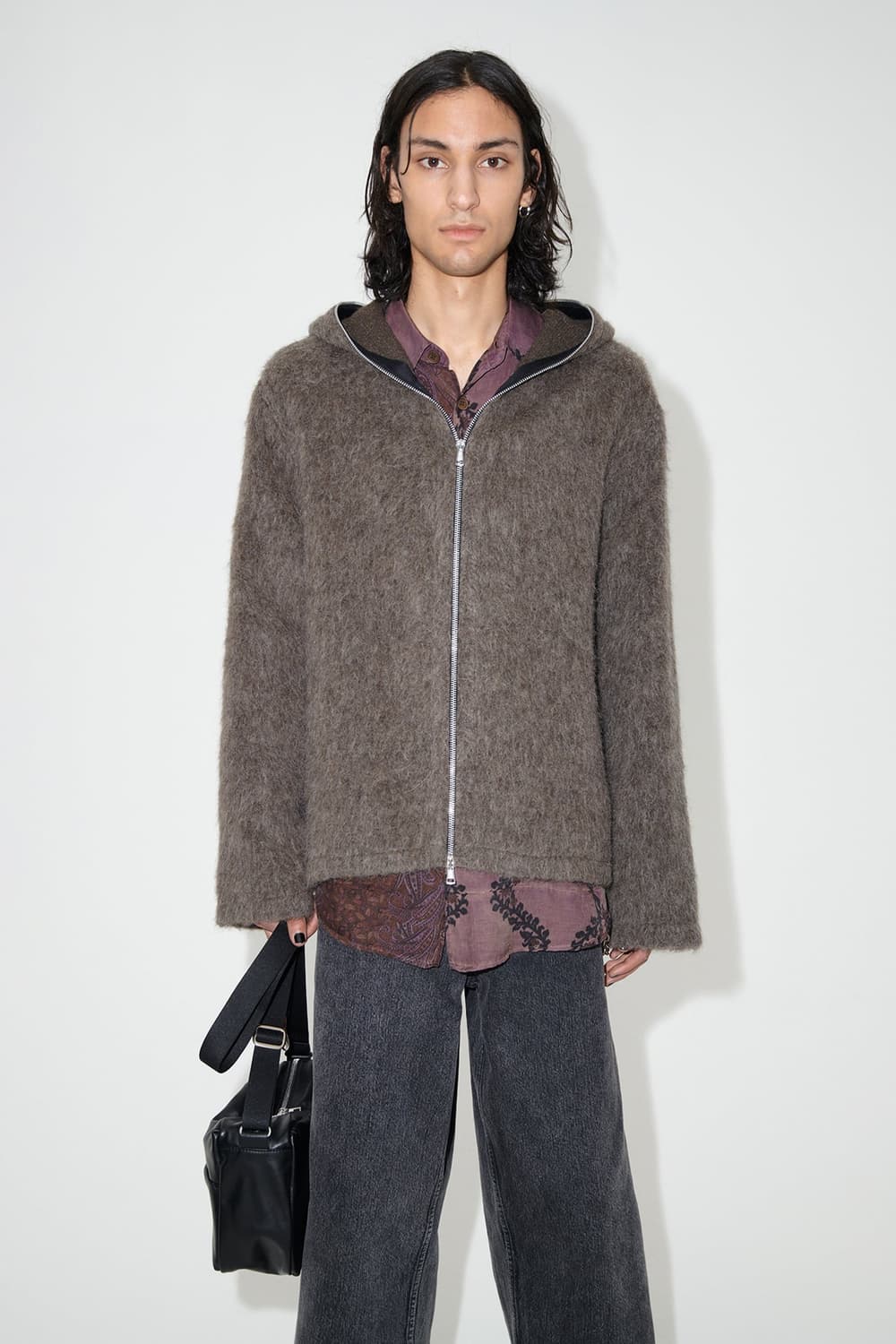 아워레가시 모헤어 풀 집 후드 상품이미지1