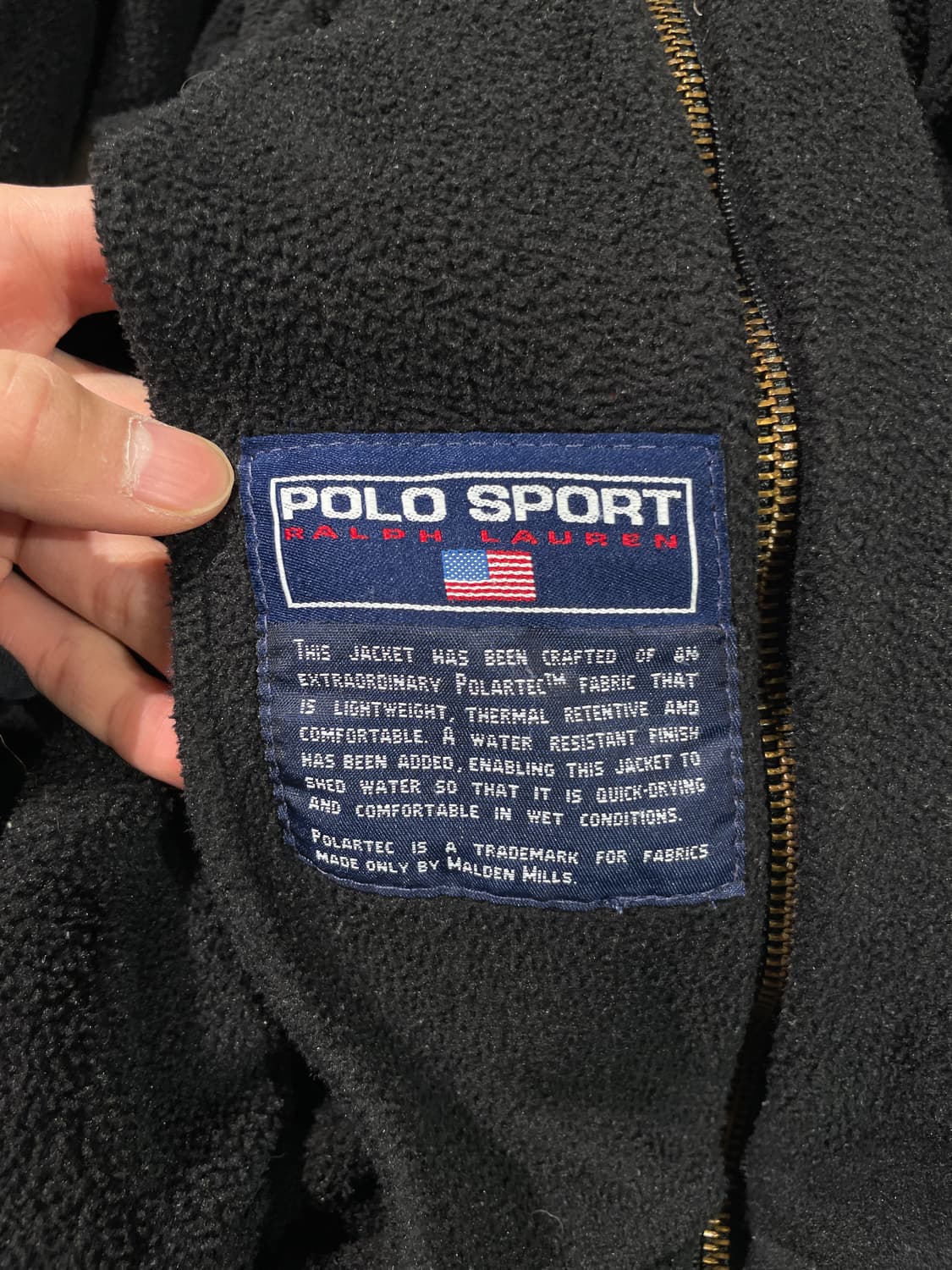 폴로 스포츠 블랙 로고 카라 집업 플리스 상품이미지8