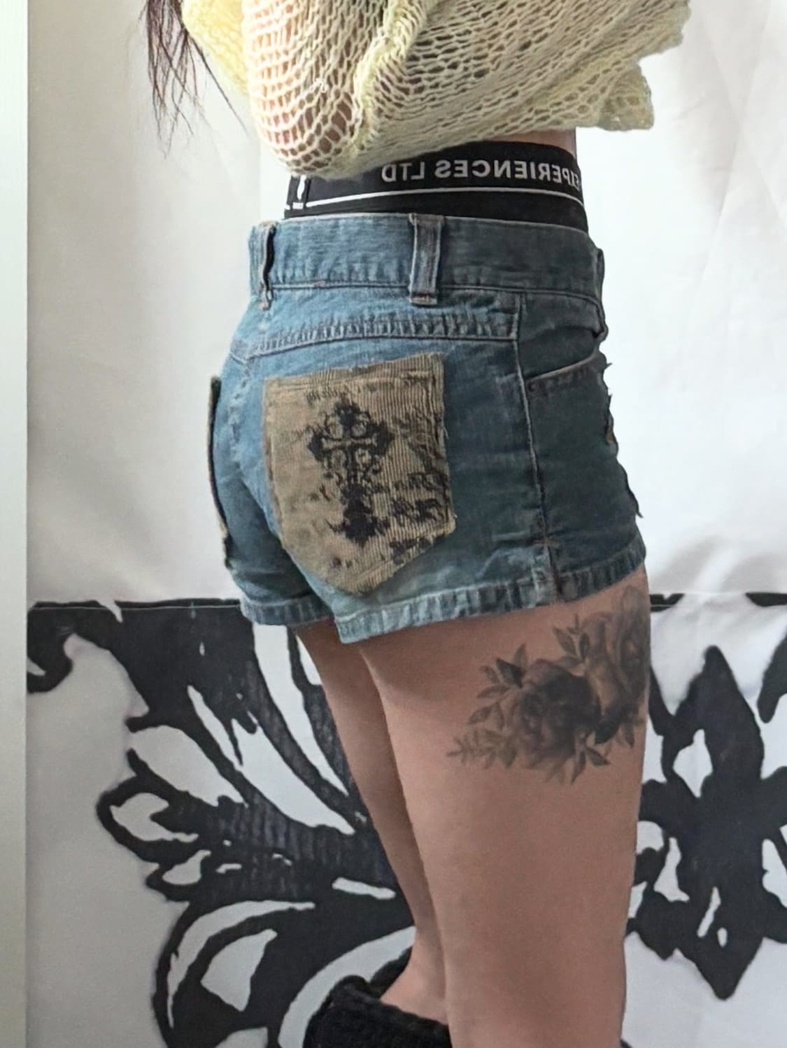 • hurtremake denim cross patch short  상품이미지4