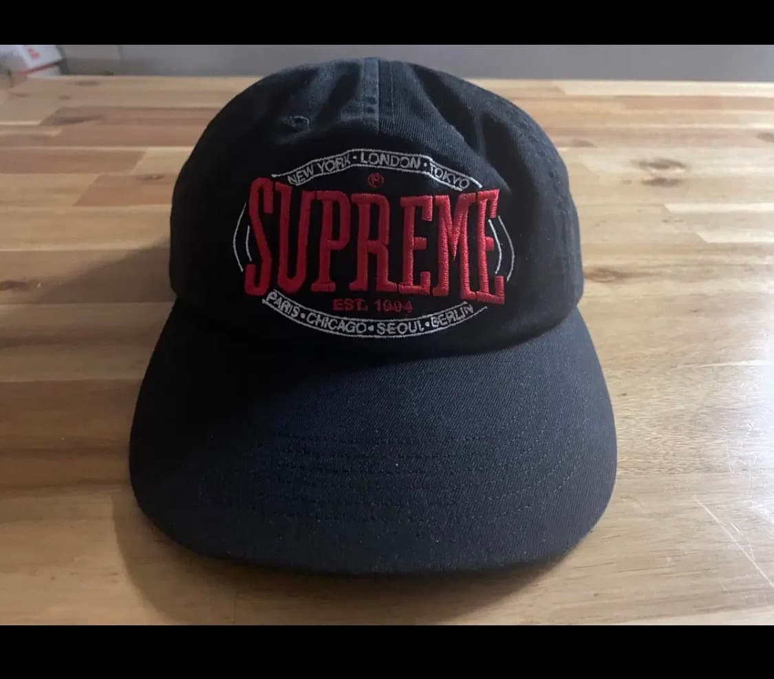 슈프림 Warm Up 6-Panel 블랙 23FW 상품이미지2