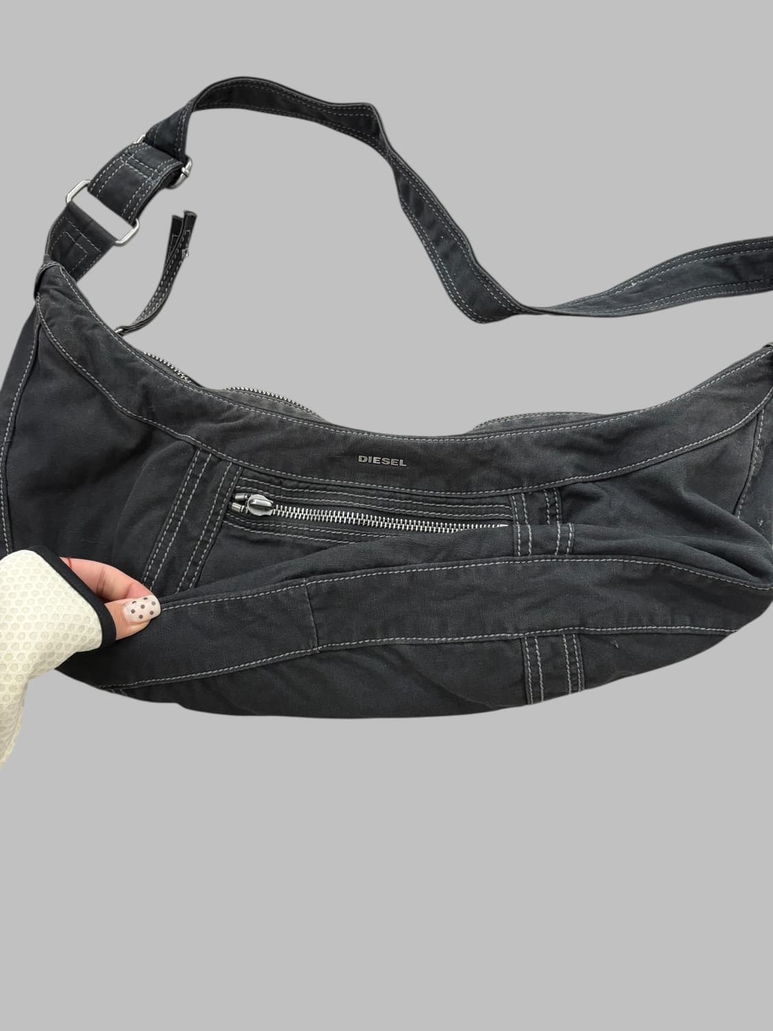 DIESEL canvas shoulder bag black  상품이미지7