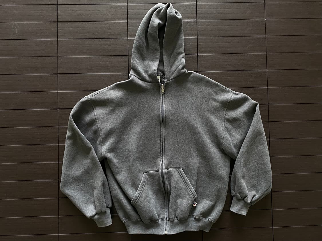 (L) 90s 빈티지 러셀 후드집업 다크그레이 상품이미지1