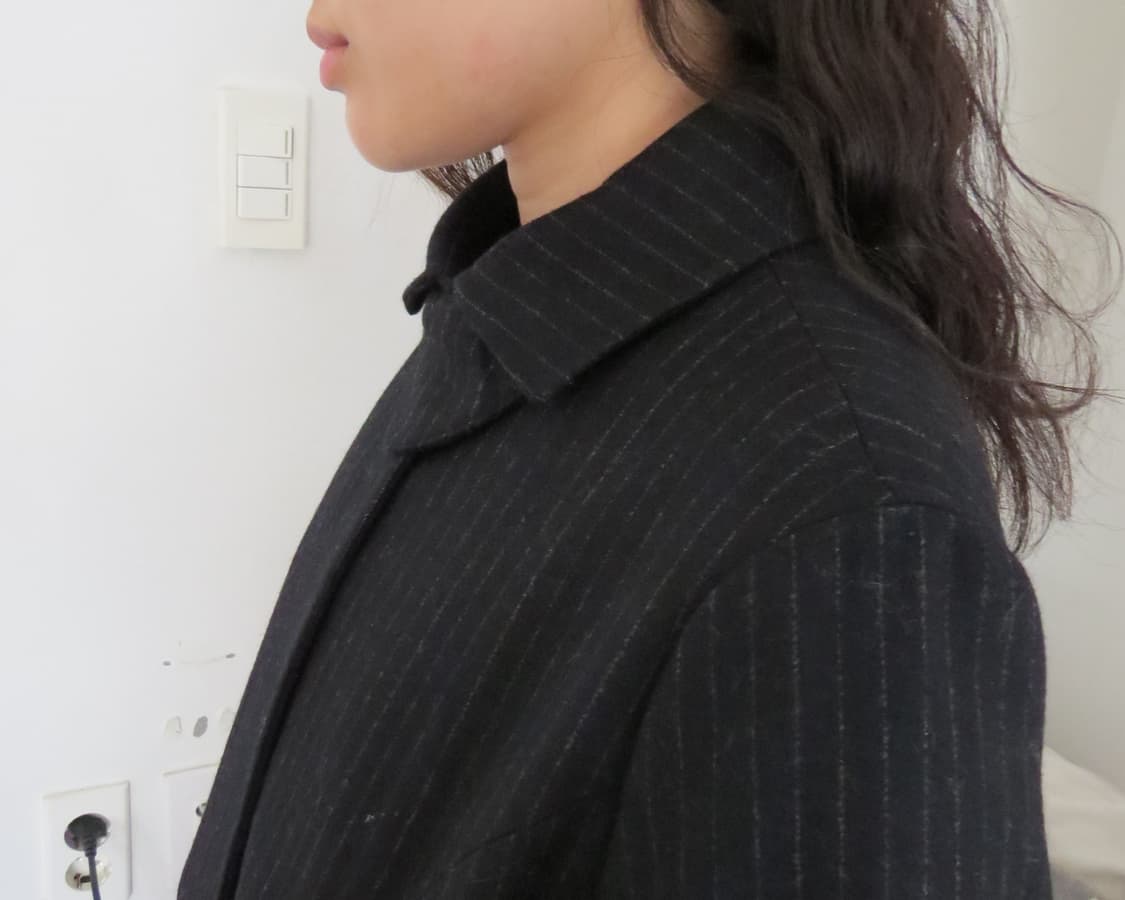 유니크 넥라인 네이비 자켓 상품이미지4