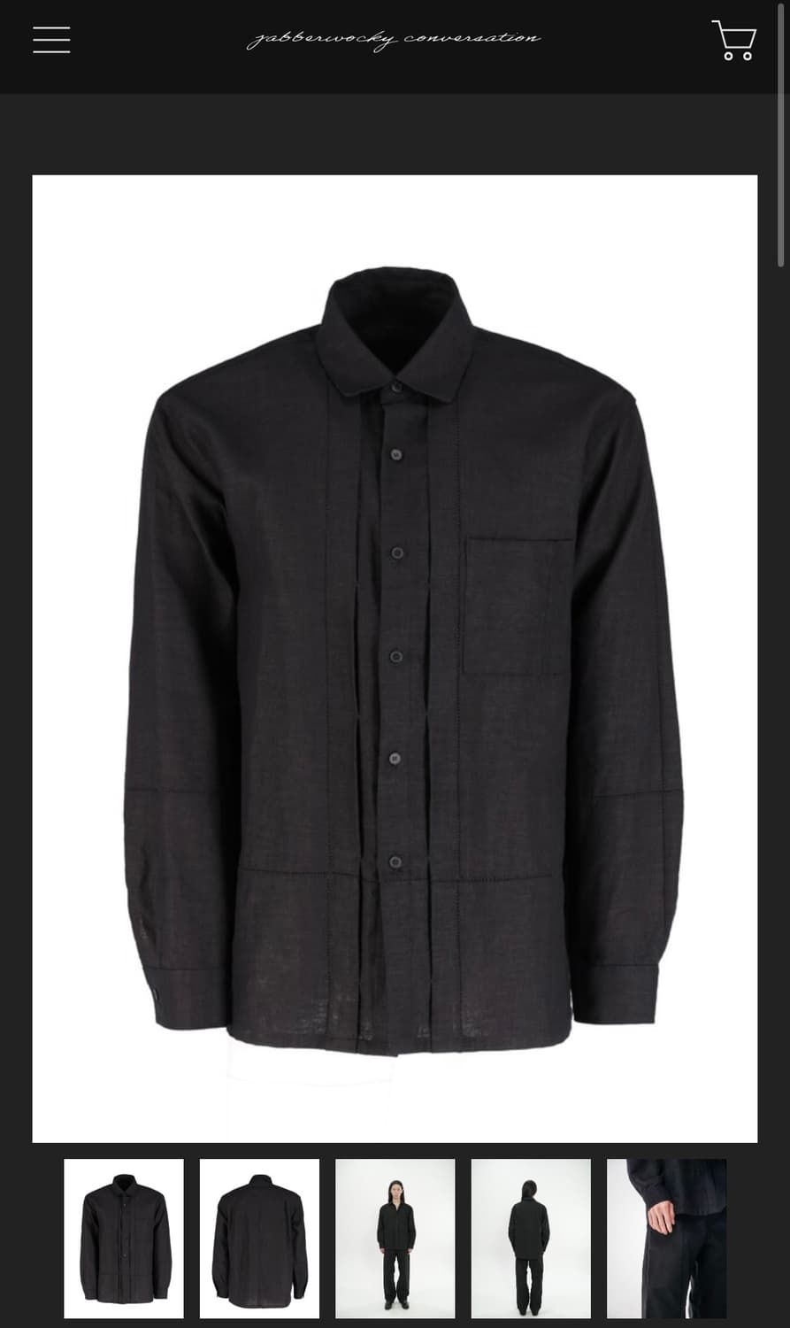 자바워키 셔츠 Scar-Stitch Folded Shirt 상품이미지1
