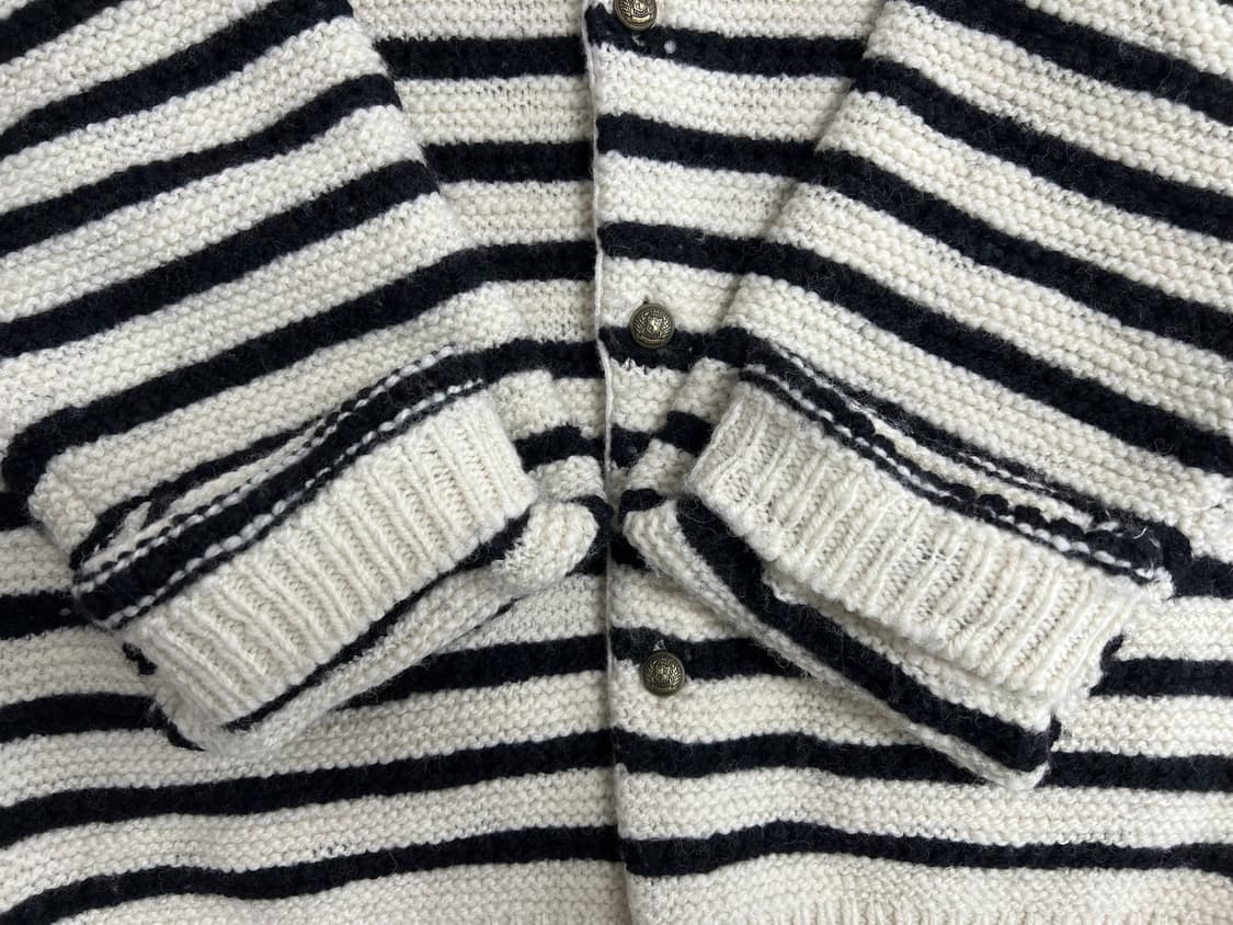 [L] STU 라운드 넥 스트라이프 가디건 아이보리 상품이미지10