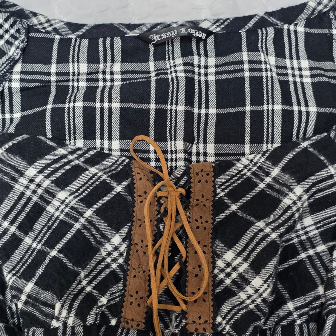 블랙로리타 체크 캉캉 블라우스 상품이미지5