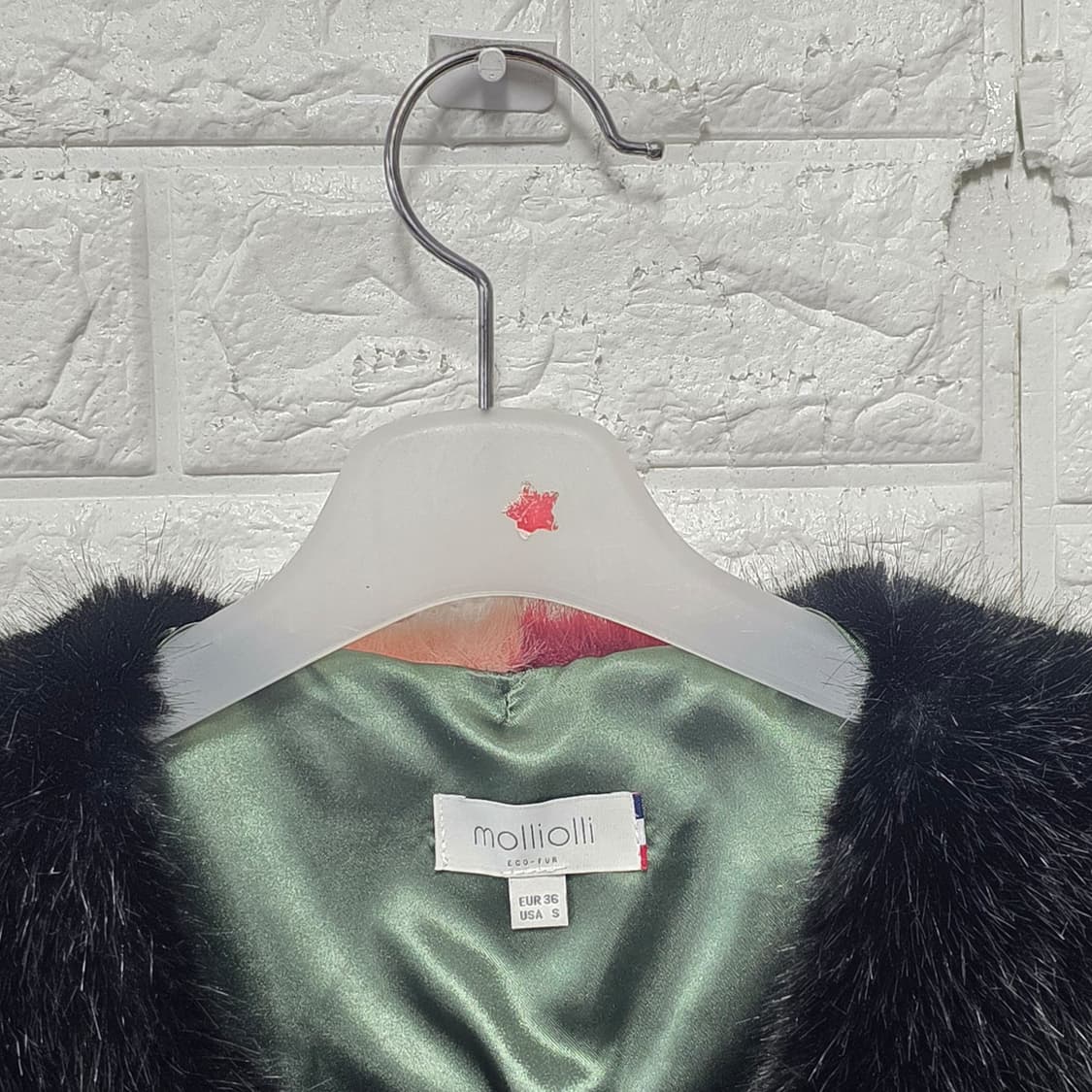 택포// Molliolli 블랙 퍼 자켓 S 상품이미지2